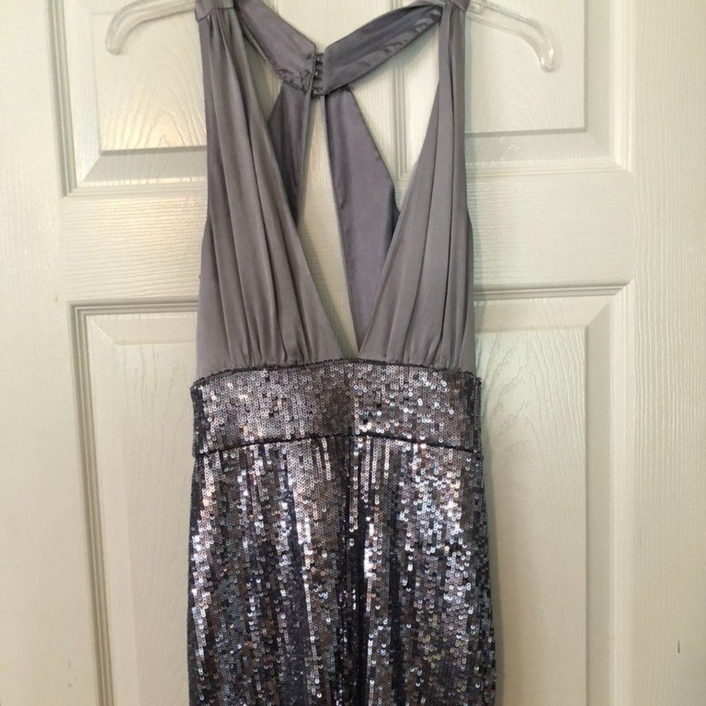Silver Halter Dress